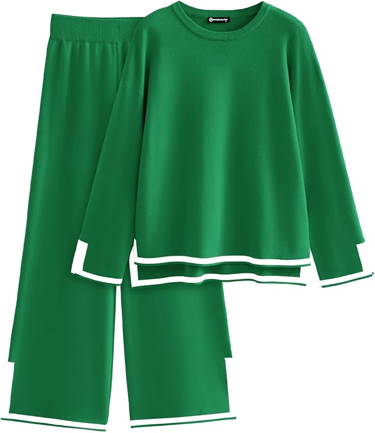 YOKGO Petite Lounge Sets for Women Long Sleeve Sweater Pajama Sets Sweatsuits 2 Piece Pant Sets Tracksuit Travel Outfits