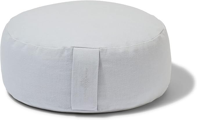 Meditation Cushion Set by renoo - Durable Comfortable Organic Cotton, Linen, Hemp - Modern Zafu Zabuton - Buckwheat Kapok Filled Floor Pillow Yoga Bolster in 15 Colors Washable Cover