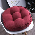 vctops Round Chair Pad Seat Cushion Solid Color Soft Chair Pads Comfy Velvet Cushion Pillow for Kitchen Dining Office Chair Kids Reading (Wine Red,Diameter 18")