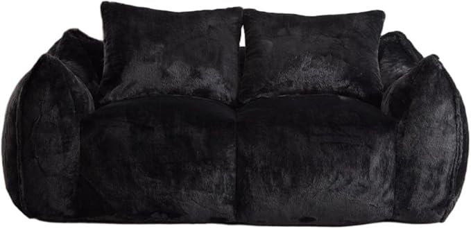 KEIKI Giant Bean Bag Couch for Adults, Oversized Loveseat, 2 Seater Fireside Chair, Comfy Lazy Floor Sofa, Cozy Reading Chair with Pillows for Living Room, Bedroom, No Assembly Required