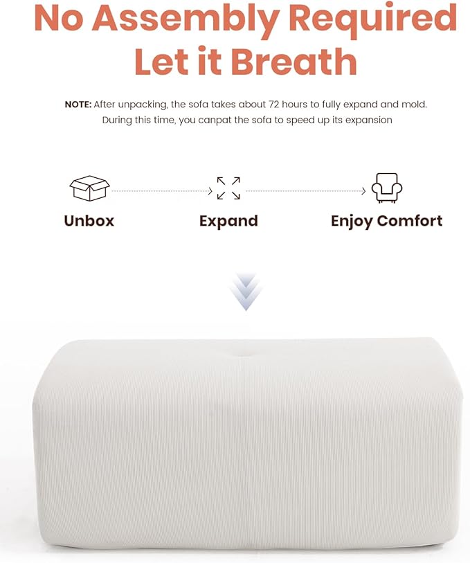 MastonHome Soft Boneless Lounge Couch for Apartment Living, Ideal for Renters & Small Homes, Casual Seating for Relaxing in Living Rooms