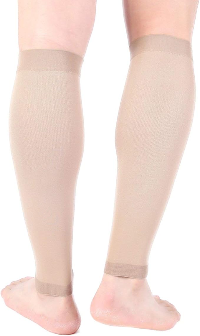 Doc Miller Compression Calf Sleeve for Men & Women – 20-30mmHg Graduated Support for Running, Shin Splints, Calf Strain – Knee High, Small to 6XL Plus Size