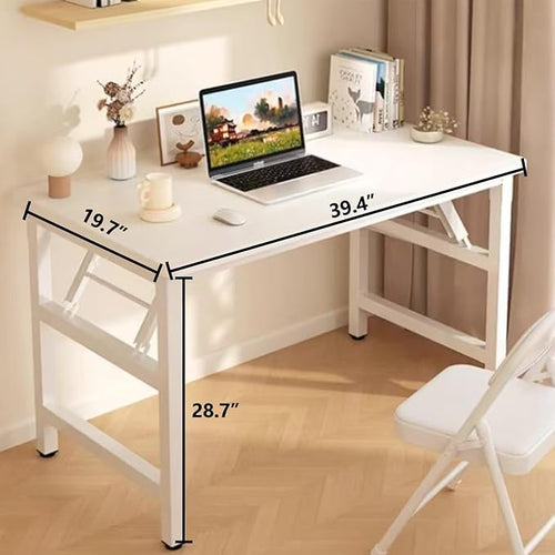 39.4 Inch Foldable Desks for Small Spaces,Foldable Desk No Assembly,Small Table for Bedroom,Black.
