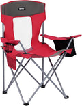 Camping Chairs Portable Folding Lightweight Outdoor Lawn Chair for Adults with Cooler Bag, Cup Holder and Side Pocket for Camping, Beach, Sports, Hiking, Fishing