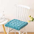 vctops Velvet Chair Pad Seat Cushion Solid Color Square Seat Pad Indoor Floor Cushion Super Soft Warm Chair Cushion Pad for Home Kitchen Dining Room Office (Blue,16"x16")