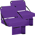 Stadium Seat for Bleachers with Back Support and Wide Padded Cushion Stadium Chair - Includes Shoulder Strap and Cup Holder