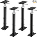 Yaocom 4 Pcs Adjustable Jack Post, 19"-36" Height Range, Basement Floor House Screw Jacks for Lifting Joist Beam Brace for Cellar Ceiling, Center Point Load Capacity 11023 Lbs (Black)