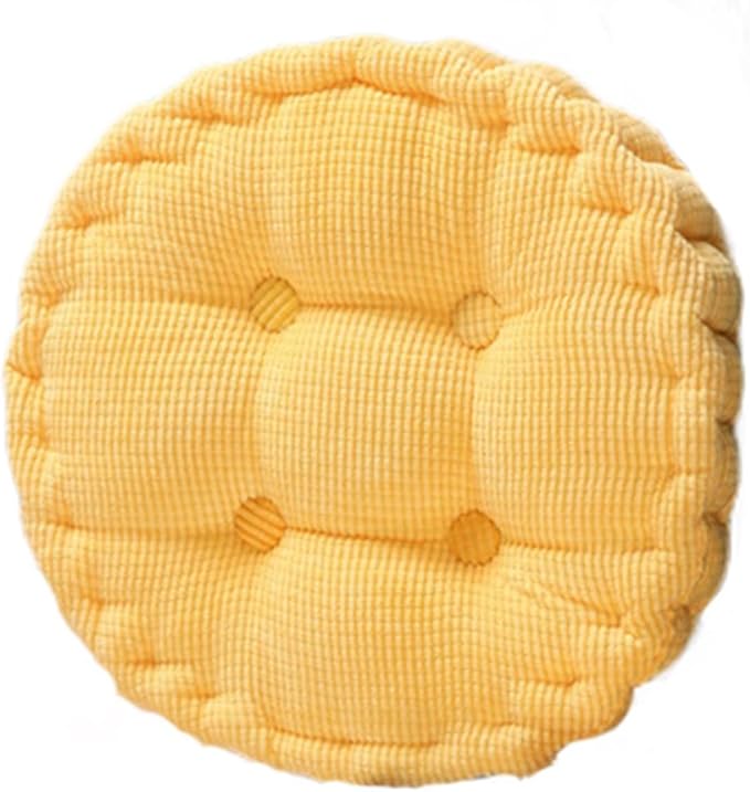 Round Soft Chair Cushions Home Floor Pillow Indoor Corduroy Chair Pads Office Seat Cushion, 19" D.