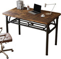 Folding Desk, 39.4" Foldable Desk for Small Spaces - Space Saving Folding Computer Desk, Portable Compact Design for Home Office, Bedroom, Dorm & Apartment, No Assembly Required