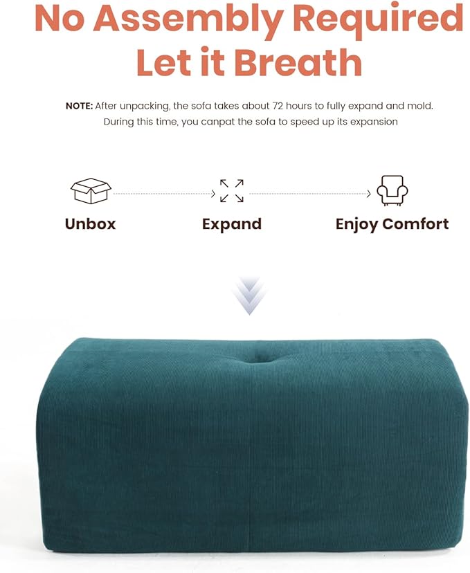 MastonHome Soft Boneless Lounge Couch for Apartment Living, Ideal for Renters & Small Homes, Casual Seating for Relaxing in Living Rooms