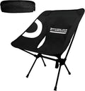 Lightweight Folding Camping Chair for Adults, Heavy Duty 270lbs Capacity Compact Backpacking Hiking Chair – Portable Durable Outdoor Chair with Ergonomic Support (Black)