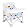 Furmubei Portable Baby Booster Seat with Tray, Toddler Booster seat for Dining, Camping, Travel, Baby Beach Chair 6 Months to 3 Years Old Indoor Outdoor Use CH2407