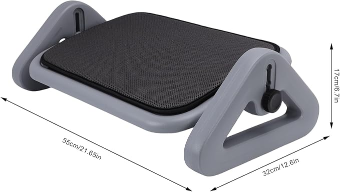 Adjustable Foot Rest for Under Desk, Plastic Ergonomic Foot Stool for Office and Home Use