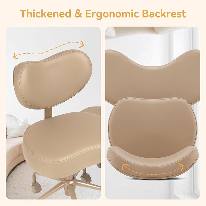 Pipersong Meditation Chair Plus, Cross Legged Chair with Wheels, ADHD Chair, Criss Cross Desk Chair with Lumbar Support and Adjustable Stool, Flexible Design for Fidgety Sitters, Black