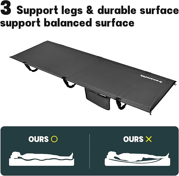 ASGARD Camping Cot, Portable Camping Bed for Adults, Foldable Sleeping Cots for Hiking,Camping,Travel