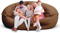 Bean Bag Chair for Adults 7FT,Soft Removable Cover for Teens/Girls Bedroom,Fluffy Giant Round Floor Beanbag Lounger Chairs (No Filler,Deep Coffee)