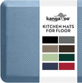 KANGAROO Thick Ergonomic Anti Fatigue Mats for Kitchen Floor, 39x20, Cushioned Standing Office Desk Mat, Waterproof Scratch Resistant Topside, Supportive All Day Comfort Padded Foam Rugs, Sky Blue