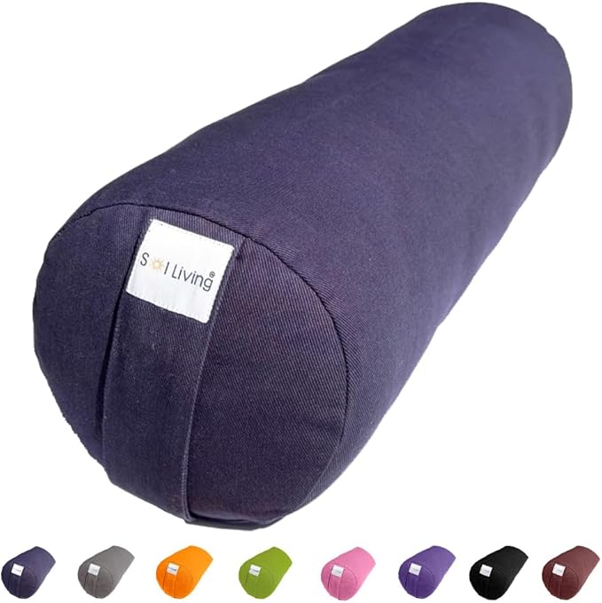 Sol Living Yoga Bolster Pillow Rectangular Meditation Cushion Cotton Meditation Accessories for Restorative Yoga Meditation Pillow Yoga Pillow Firm Body Pillow Bolster Pillow for Legs Removable Cover