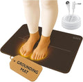 GAYA Grounding Mat for Feet, Sleep Improvement, Back Pain Relief, Muscle Relaxation & Stress, Including 15ft Cord, 100K Ohm Resistor | Conductive Carbon | Earthing Pads for Bed Couch, Desk (24''X16'')