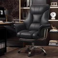 BTFYOU Big and Tall Office Chair with Armrests Executive Chair with Footrest and Spring Lumbar Support High Back Leather Ergonomic Chair Adjustable Height Tilt Lock for Business