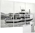 EVENRISING Acoustic Wall Panel 6 Pack, 23.6"x23.6"Decorative Art Soundproof Panel, Sound Absorb Self-Adhesive Panel, Acoustic Treatment for Studio, Home Theater, Office (Carrier at New Orleans 1910)