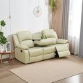 A Ainehome Living Room Furniture Set Leather Recliner Sofa Set Loveseat Chair Furniture Sofa Set for Living Room/Small Space/Rv/House/Office/Theater Seating (A-Beige Leather,Sofa(3seater))