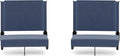 Flash Furniture Grandstand Portable Stadium Seats for Bleachers or Benches, Folding Padded Stadium Chairs with Handle, Pack of 2, 500 lb. Weight Capacity, Navy Blue