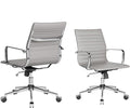 LUXMOD Office Chair Ergonomic Swivel Desk Chair with Wheels Adjustable Heavy-Computer Chair for Home and Conference Room Wide 22.83in Seat for Women and Men ，Grey