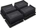 ANNKUT Bed Risers 3 Inch Heavy Duty,Oversized Couch Risers, Extra Wide Furniture Risers for Sofa Table Desk Headboard Chair Lifting,Rectangle Risering Blocks Support 6000 lbs(8 Pack Black)