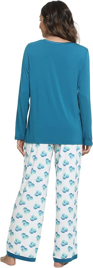 GYS Viscose from Bamboo Women's Pajama Sets Super Soft Long Sleeve Sleepwear Comfy Winter Pjs Sets S-4X