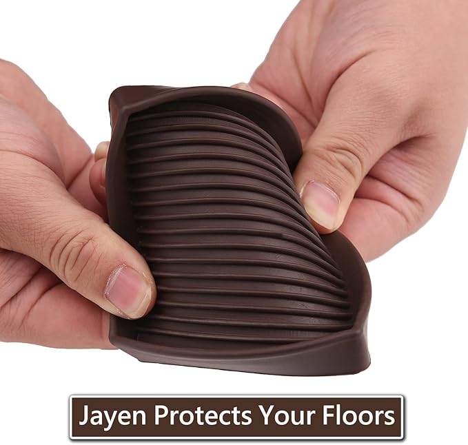 3x3 Square Rubber Furniture Caster Cups, Anti-Sliding Furniture Pads Bed Stopper Floor Protectors with Grip - Protect Any Flooring