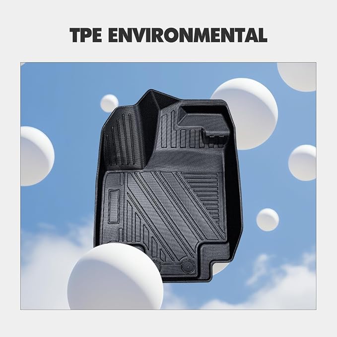 Compatible for 2022-2025 Nissan Pathfinder Floor Mats & Cargo Liner (Only Fit 8-Seater Model) All Weather TPE Floor Mats Also Compatible with Infiniti QX60 7-Seater Accessories