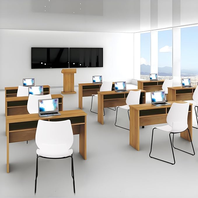 Stacking Chairs Set of 12, Stackable Waiting Room Chairs, Conference Chair with Back & Church Chairs No Wheels with Metal Legs, Suitable for Offices Conference Training Waiting Room, White