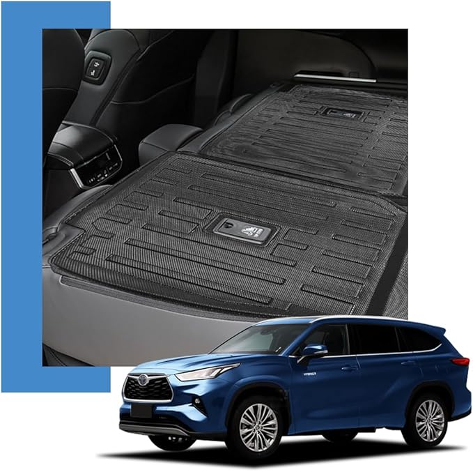 Compatible for 2020-2024 Toyota Highlander Backrest Mats Behind 2nd Row Seat Back Cover for Toyota Highlander 2020 2021 2022 2023 2024 Accessories