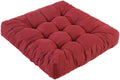 LYLNBYWK Meditation Floor Cushions, Thickened Floor Pillow for Adults, Large Square Pillows Seat Cushion for Tatami Living Room Yoga, Memory Sponge Block Added, 22x22 Inch, Wine Red