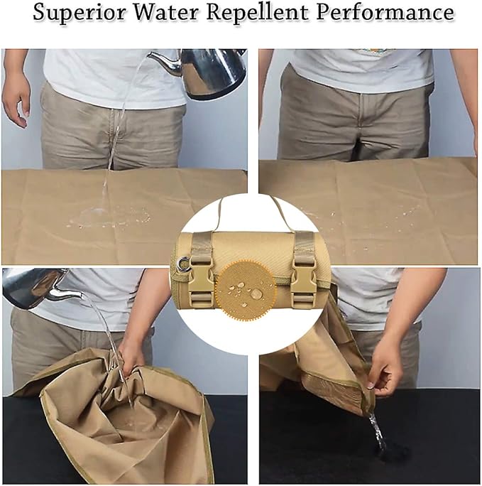 Tactical Shooting Gun Mat Outdoor Professional Waterproof Non-Slip Shooting Mat Firearm Shooting Bag Rifle Rest Bag Shooting with Front and Rear Support Sandbags