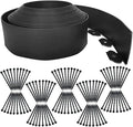 Garden Edging Borders 66FT,Landscape Edging Black[Extra Tall 4IN High] with 100pcs Stakes,Lawn Edging Border Flexible Garden Edge Plastic Fence for Tree,Flower Bed,Landscaping,Yard