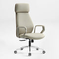 EUREKA ERGONOMIC Aric Executive Office Chair, High Back Computer Desk Chair with Lumbar Support, Premium PU Leather, Ergonomic Armrests, Height Adjustable Swivel Base (Beige)