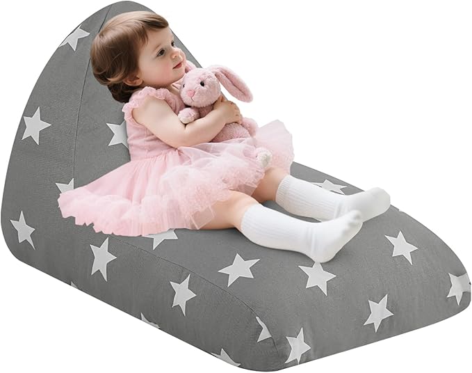 COMAX Bean Bag Chairs for Kids, Kid Beanbag Chair Stuffed with Filler, Toddler Lounge Chair Cotton, Lazy Floor Lounger for Girls and Boys, Premium Cotton Canvas