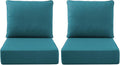 Luxury Outdoor Seat Cushion Set-22 x 24 x 6 Inch Outdoor Chair Cushions with Water Resistant & Removable Cover Outdoor Cushions for Patio Furniture Chair Sofa Couch