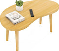 Funecy Coffee Table Low Table with Solid Wood Sturdy Legs, Floor Table Desk for Sitting on The Floor, Storage and Living Room Furniture (Natural-Mango)