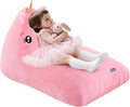 COMAX Unicorn Bean Bag Chairs for Kids, Large Kid Beanbag Chair with Filler, Big Toddler Lounge Bean Chair, Children Lazy Floor Lounger for Girls Boys, Pink