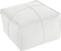 MeMoreCool Stuffed Round Pouf Ottoman Foot Rest, Floor Pouf Foot Stool with Soft Foam Chunk Filling, Small Round Ottoman Footstool Circle Footrest for Living Room