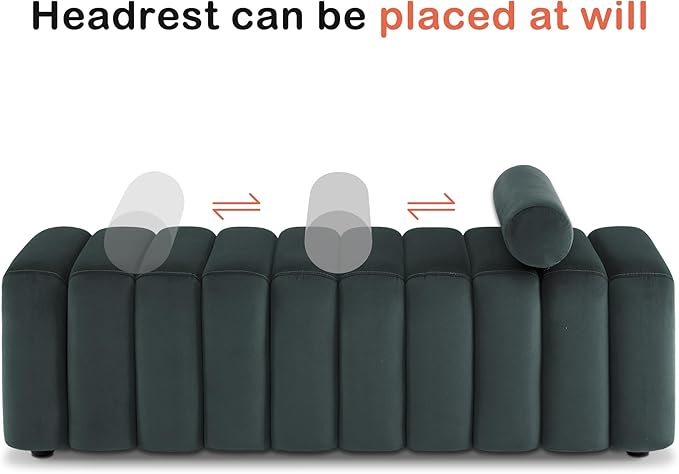 MCombo Waiting Room Benches, Guest Reception Lobby Chairs for Salon, Velvet Upholstered Ottoman for Bedroom Entryway 4698 (Dark Grey)