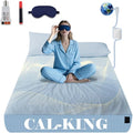 NAGS® Grounding Sheets,Grounding Bedding Sheet, Soft Cotton with Pure Silver Fitted Grounded Sheet for Improved Sleep,Pain Relief (Sky Blue, California King,72 * 84 * 13.5inch)