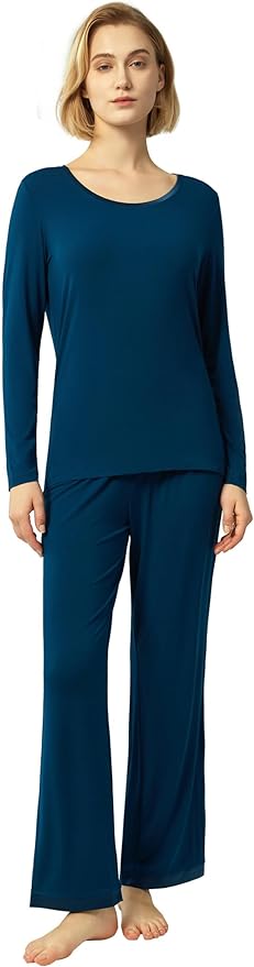 GYS Viscose from Bamboo Women's Pajama Sets Super Soft Long Sleeve Sleepwear Comfy Winter Pjs Sets S-4X
