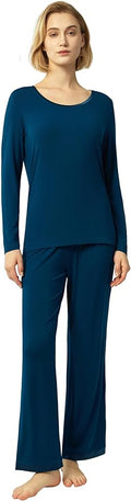 GYS Viscose from Bamboo Women's Pajama Sets Super Soft Long Sleeve Sleepwear Comfy Winter Pjs Sets S-4X