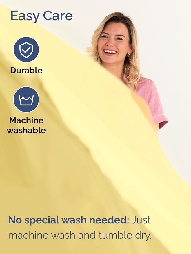 Extra Deep Pocket Cal King Sheets - 4 Piece Breathable & Cooling Bed Sheets - Hotel Luxury Bed Sheet Set - Soft, Wrinkle Free & Comfy - Easily Fits Extra Deep Mattresses - Deep Pocket Yellow Sheets