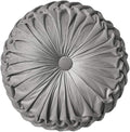 Teieas Round Throw Pillow Velvet Home Decoration Pleated Round Pillow Cushion for Couch Chair Bed Car Grey