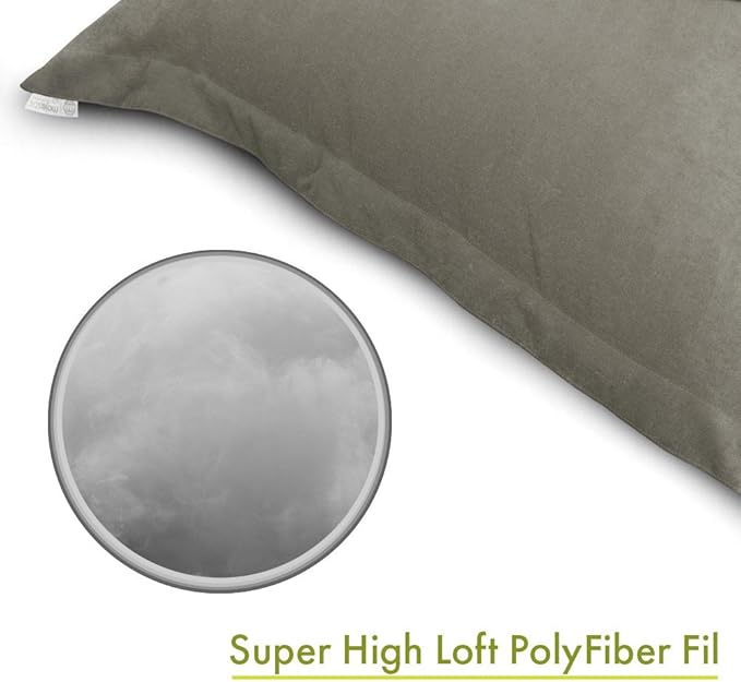 Majestic Home Goods Wales Floor Pillow, Gray